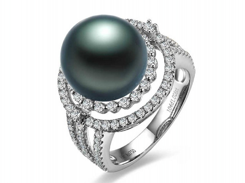 Emilien Tahitian Pearl and Diamond Ring